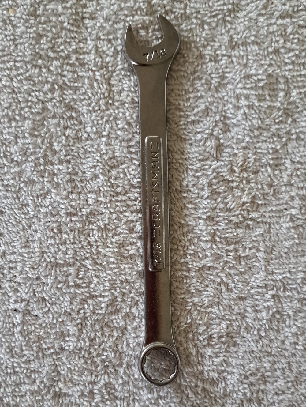 Vintage Craftsman VA-44694 7/16" Combination Wrench 12 PT. Length 5-7/8" USA